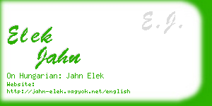 elek jahn business card